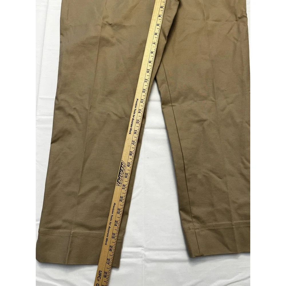 Ellen Tracy Pants Womens 10 Tan Khaki Stretch‎ Straight Leg Dressy Work